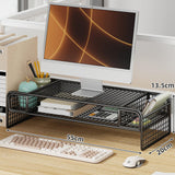 2 Tier Monitor Stand Ventilated Printer Lightweight Workspace Desk Organizer