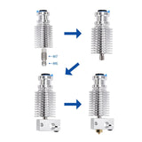 Maxbell 3D Printer Extruder Hotend Kit Easy Installation Metal Head Parts for V6