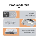 Maxbell Cordless Charger 15W 12/24H Multipurpose Alarm Clock for Adults Bedside Desk