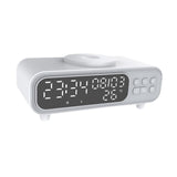 Maxbell Cordless Charger 15W 12/24H Multipurpose Alarm Clock for Adults Bedside Desk