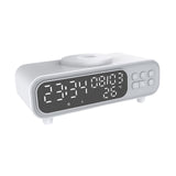 Maxbell Cordless Charger 15W 12/24H Multipurpose Alarm Clock for Adults Bedside Desk