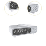 Maxbell Cordless Charger 15W 12/24H Multipurpose Alarm Clock for Adults Bedside Desk