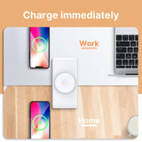 Maxbell Cordless Charger 15W 12/24H Multipurpose Alarm Clock for Adults Bedside Desk