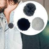 Maxbell 10 Pieces Furry Microphone Wind Muff Furry Wind Covers for Recording Outdoor Dark Gray