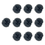 Maxbell 10 Pieces Furry Microphone Wind Muff Furry Wind Covers for Recording Outdoor Dark Gray
