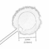 Maxbell 10 Pieces Furry Microphone Wind Muff Furry Wind Covers for Recording Outdoor White