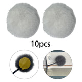 Maxbell 10 Pieces Furry Microphone Wind Muff Furry Wind Covers for Recording Outdoor White