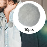 Maxbell 10 Pieces Furry Microphone Wind Muff Furry Wind Covers for Recording Outdoor White