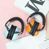 Maxbell Noise Reduction Earmuff Soundproof Ear Muffs for Woodwork Travel Lawn Mowing Orange