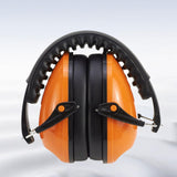 Maxbell Noise Reduction Earmuff Soundproof Ear Muffs for Woodwork Travel Lawn Mowing Orange