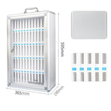 Maxbell Cell Phone Locker Wall Mounted Portable Storage Cabinet for Classroom Office 48 Slots