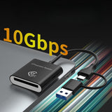 Maxbell Cfe Type B Card Reader Multipurpose Practical with USB C and USB A Interface