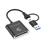 Maxbell Cfe Type B Card Reader Multipurpose Practical with USB C and USB A Interface