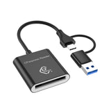 Maxbell Cfe Type B Card Reader Multipurpose Practical with USB C and USB A Interface