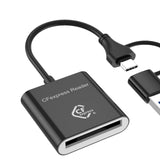 Maxbell Cfe Type B Card Reader Multipurpose Practical with USB C and USB A Interface
