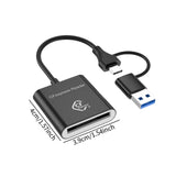 Maxbell Cfe Type B Card Reader Multipurpose Practical with USB C and USB A Interface
