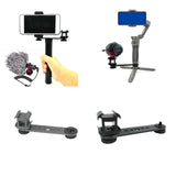 Maxbell Triple Cold Shoe Mount 1/4" Thread 1/4'' Screw Accessories Expansion Bracket Gray