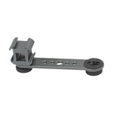 Maxbell Triple Cold Shoe Mount 1/4" Thread 1/4'' Screw Accessories Expansion Bracket Gray