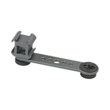 Maxbell Triple Cold Shoe Mount 1/4" Thread 1/4'' Screw Accessories Expansion Bracket Gray