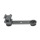Maxbell Triple Cold Shoe Mount 1/4" Thread 1/4'' Screw Accessories Expansion Bracket Gray