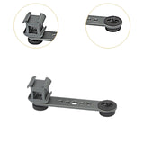 Maxbell Triple Cold Shoe Mount 1/4" Thread 1/4'' Screw Accessories Expansion Bracket Gray