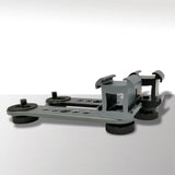 Maxbell Triple Cold Shoe Mount 1/4" Thread 1/4'' Screw Accessories Expansion Bracket Gray