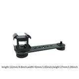Maxbell Triple Cold Shoe Mount 1/4" Thread 1/4'' Screw Accessories Expansion Bracket Black