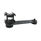 Maxbell Triple Cold Shoe Mount 1/4" Thread 1/4'' Screw Accessories Expansion Bracket Black