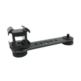 Maxbell Triple Cold Shoe Mount 1/4" Thread 1/4'' Screw Accessories Expansion Bracket Black