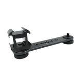 Maxbell Triple Cold Shoe Mount 1/4" Thread 1/4'' Screw Accessories Expansion Bracket Black