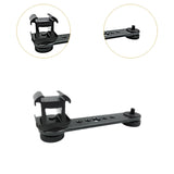 Maxbell Triple Cold Shoe Mount 1/4" Thread 1/4'' Screw Accessories Expansion Bracket Black