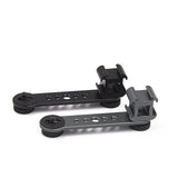 Maxbell Triple Cold Shoe Mount 1/4" Thread 1/4'' Screw Accessories Expansion Bracket Black