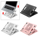 Maxbell Laptop Stand Base Folded Adjustable 8 Positions for Desk Bedroom Living Room Black
