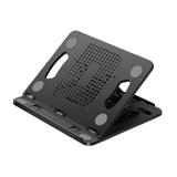 Maxbell Laptop Stand Base Folded Adjustable 8 Positions for Desk Bedroom Living Room Black