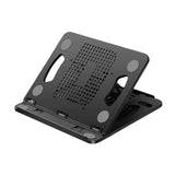 Maxbell Laptop Stand Base Folded Adjustable 8 Positions for Desk Bedroom Living Room Black