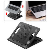 Maxbell Laptop Stand Base Folded Adjustable 8 Positions for Desk Bedroom Living Room Black