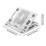 Maxbell Laptop Stand Base Folded Adjustable 8 Positions for Desk Bedroom Living Room White