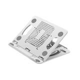 Maxbell Laptop Stand Base Folded Adjustable 8 Positions for Desk Bedroom Living Room White