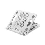 Maxbell Laptop Stand Base Folded Adjustable 8 Positions for Desk Bedroom Living Room White