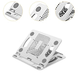 Maxbell Laptop Stand Base Folded Adjustable 8 Positions for Desk Bedroom Living Room White