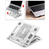 Maxbell Laptop Stand Base Folded Adjustable 8 Positions for Desk Bedroom Living Room White
