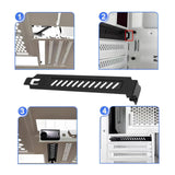 Maxbell 10 Pieces PCI Slot Cover Bracket Vented with Screws Expansion Blanking Plate