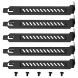 Maxbell 10 Pieces PCI Slot Cover Bracket Vented with Screws Expansion Blanking Plate