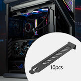 Maxbell 10 Pieces PCI Slot Cover Bracket Vented with Screws Expansion Blanking Plate