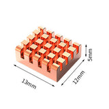 Maxbell 8 Pieces Copper Heatsink Accessory Cooling Heatsink for Pi Computer CPU Chip