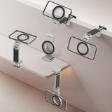 Maxbell Magnetic Desktop Phone Holder Phone Mount for Kitchen Business Trips Driving Silver