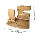 Maxbell Wood Phone Docking Station Travel Wooden Bedside Watch Stand for Dad Men Him
