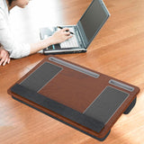 Maxbell Lap Desks with Wrist Pad Anti Slip Easy to Carry with Pillow Cushions for Home Brown