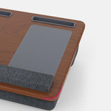 Maxbell Lap Desks with Wrist Pad Anti Slip Easy to Carry with Pillow Cushions for Home Brown