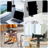 Maxbell 360 Rotation Tablet Clamp Mount Stand Cellphone Clamp for Airplane Traveling